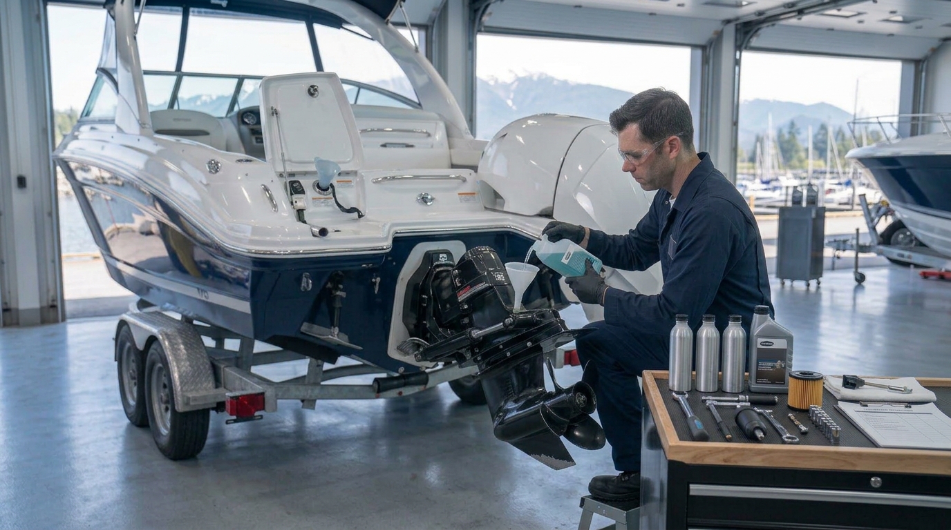 Boat fuel system stabilization and treatment service