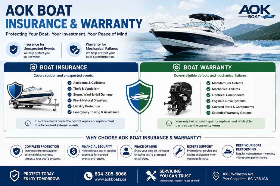 Insurance and warranty of boat near me in Chilli Wack