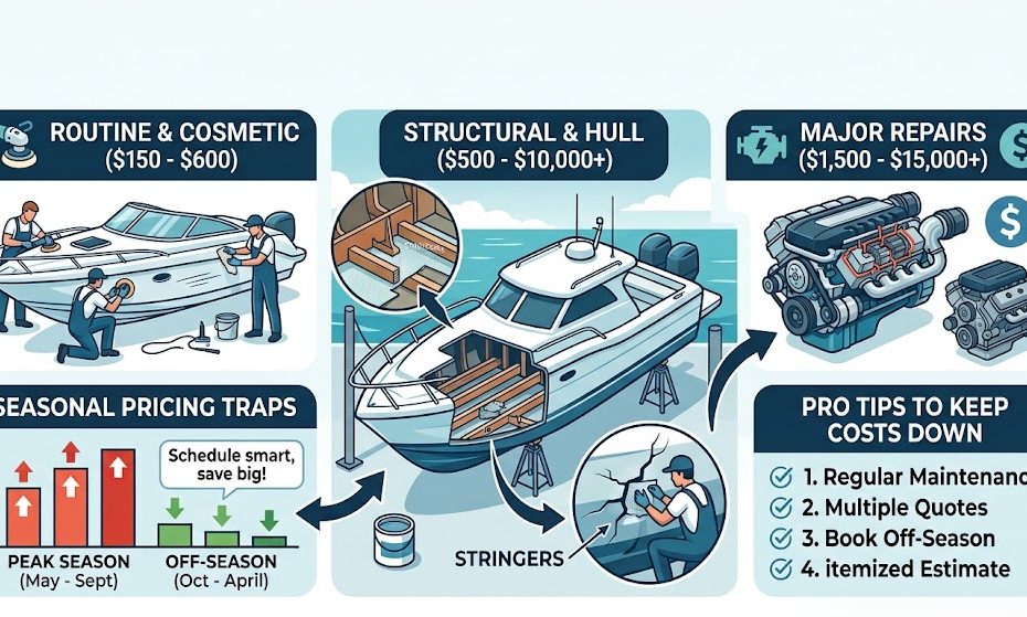 what is the average cos of boat repair?new boat cost,marine cost near me,new boat price?