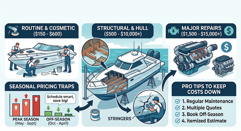what is the average cos of boat repair?new boat cost,marine cost near me,new boat price?